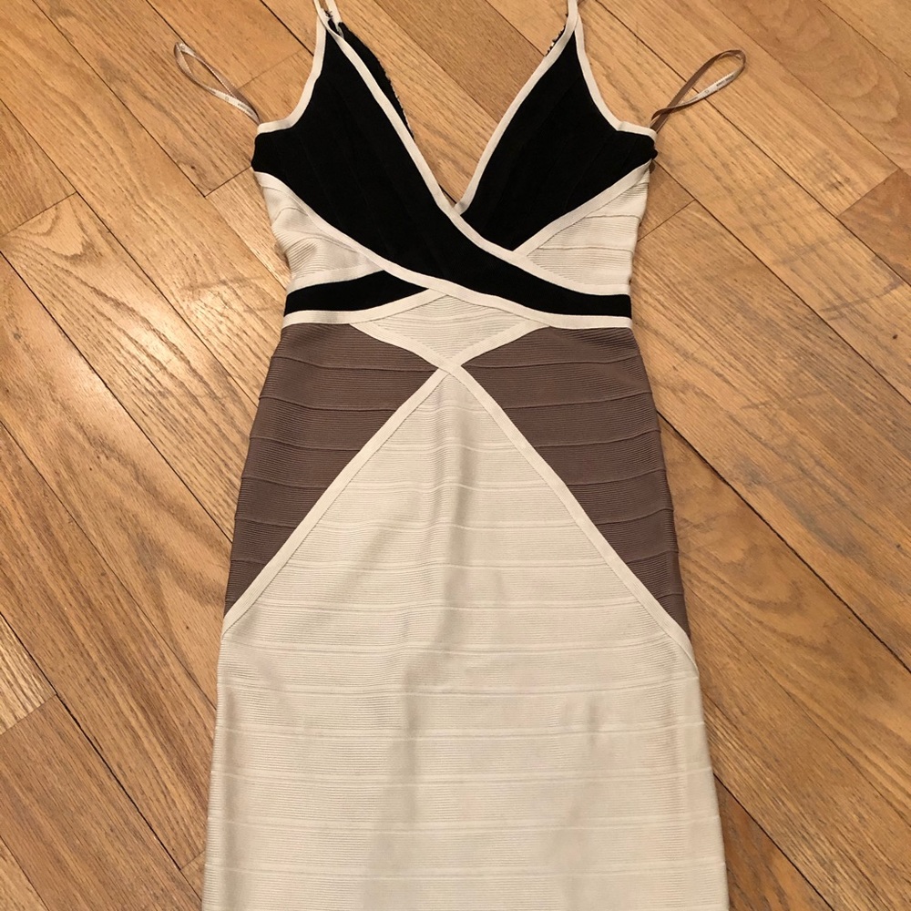 Herve Leger Pattern Bandage Mini Dress